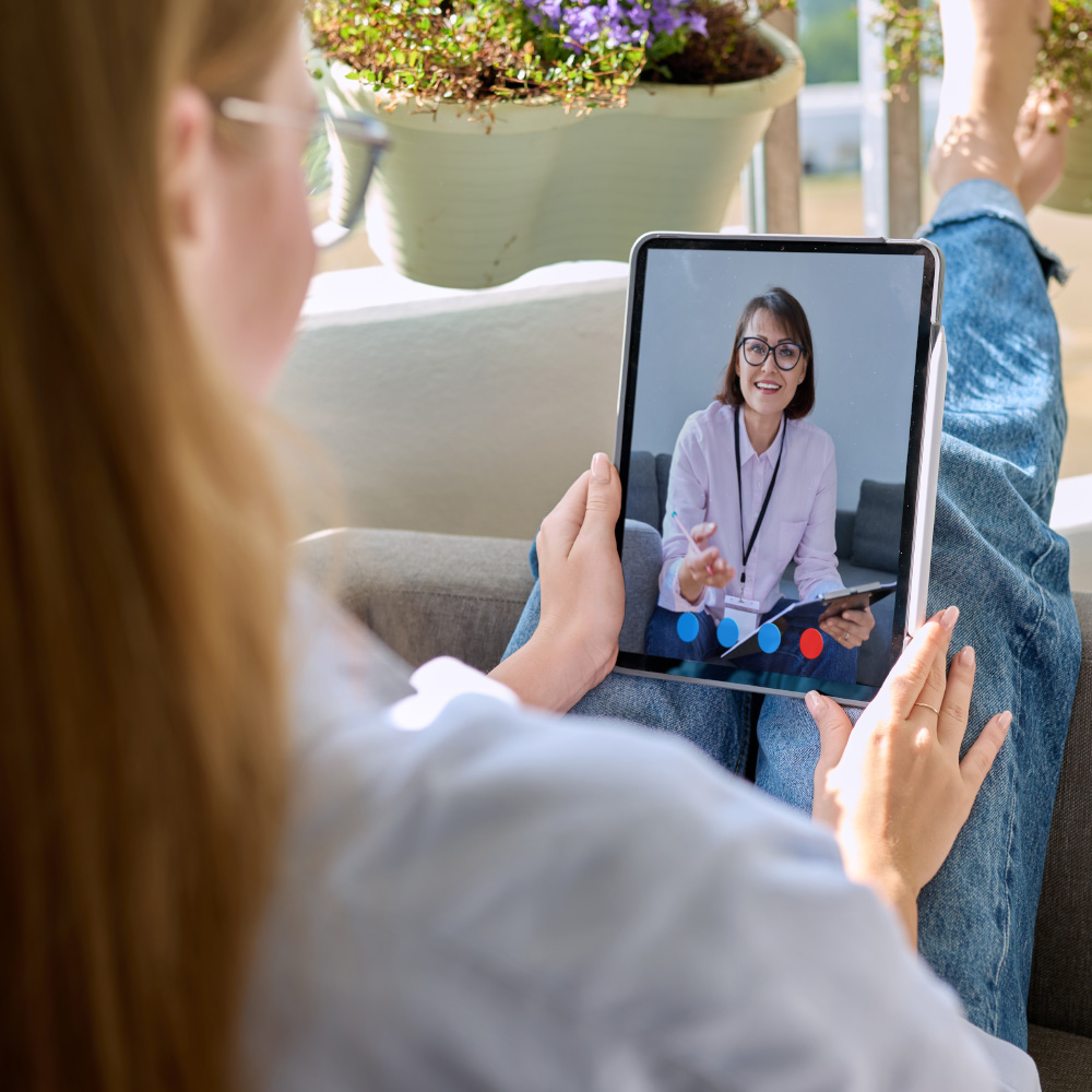 wideorozmowa na tablecie